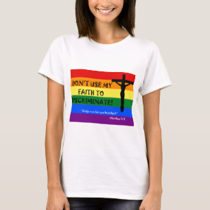 Camiseta Não use minha fé para discriminar