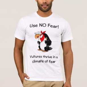 Camiseta Não use nenhuma mensagem do medo