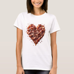 Camiseta Não Vá Bacon Meu Coração, Engraçado