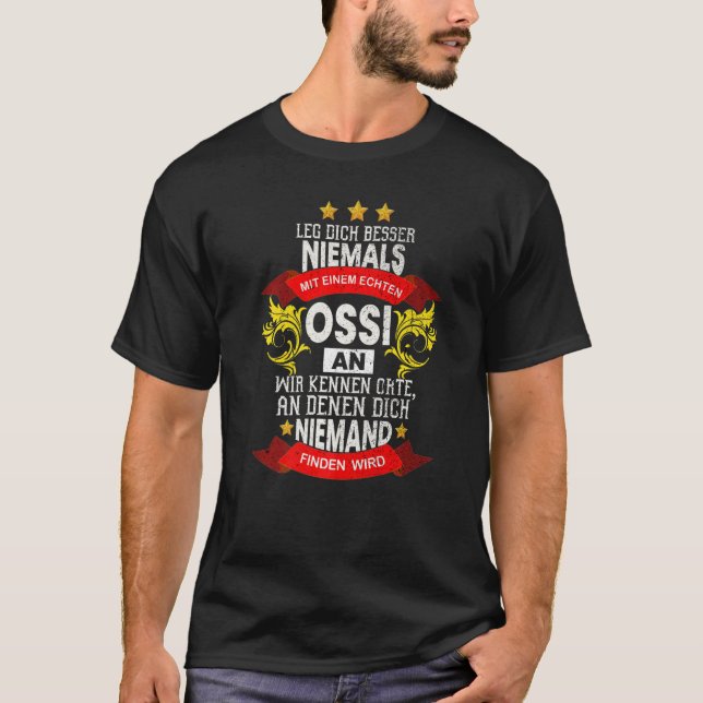 Camiseta Não vá com Ossi East Germany Ddr Ossi (Frente)