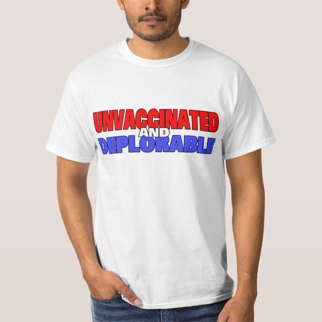 Camiseta Não vacinado e deplorável (Frente)