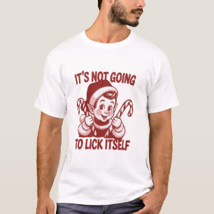 Camiseta Não Vai Se Lamber Humor Áspero de Natal