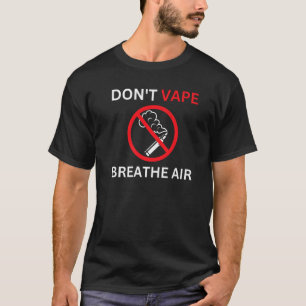 Camiseta Não Vape Respire Ar Anti Vaping Premium