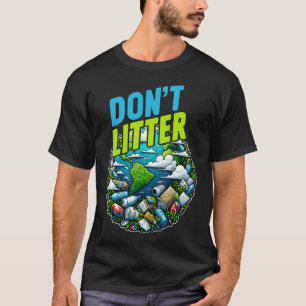 Camiseta Não varrer contra a filtragem sem o lixo ambiental