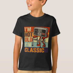 Camiseta Não velho clássico engraçado velho jogador jogos r