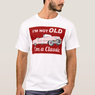 Camiseta Nao velho mas clássico - rosa