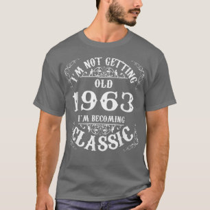 Camiseta Não Velho, Sou Clássico 1963, 59º Presente De Aniv