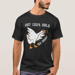 Camiseta Não Vendido 100% Em Mulheres Engraçadas Ganso
