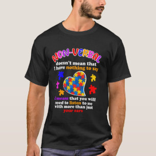 Camiseta Não Verbal Não Significa Nada a Dizer Conscientiza