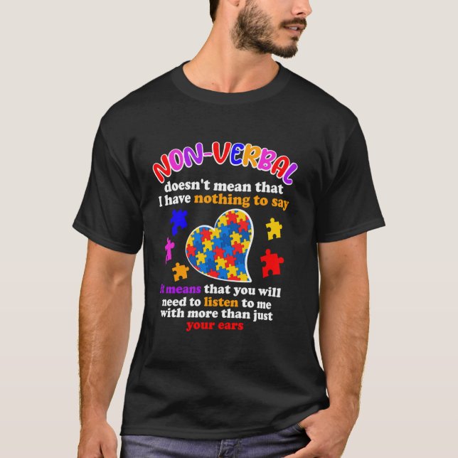 Camiseta Não Verbal Não Significa Nada a Dizer Conscientiza (Frente)
