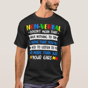 Camiseta Não Verbal Significa Que Dia Mundial do Autismo