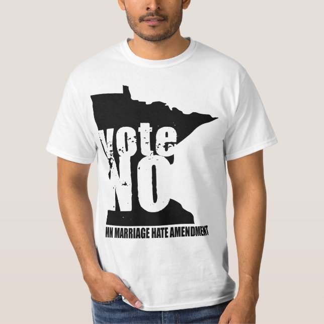 Camiseta não vote NENHUMA ALTERAÇÃO do ÓDIO do CASAMENTO do (Frente)