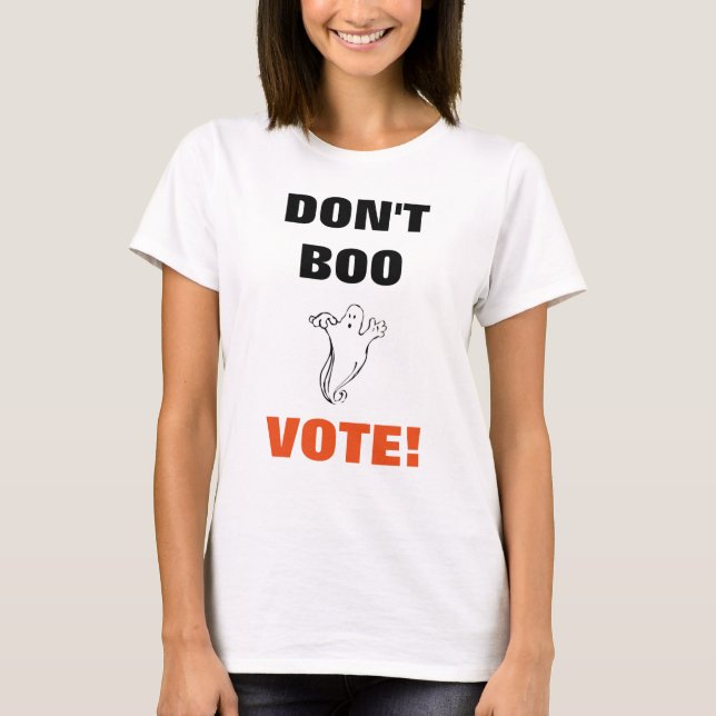 Camiseta Não votem no Boo! - 1 Camisa-T feminina (Frente)