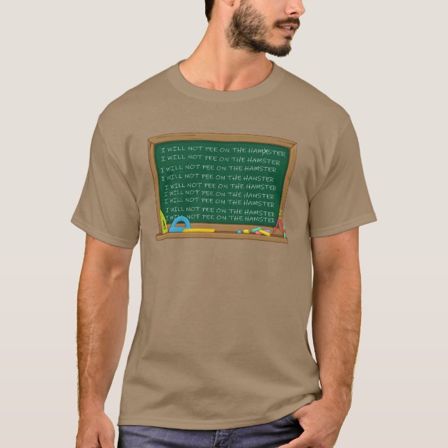 Camiseta Não vou urinar no hamster (Frente)