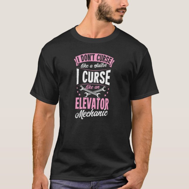 Camiseta Não Xinge Como Um Marinheiro Eu Xingo Como Um Elev (Frente)
