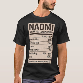 Camiseta Naomi Nutrição Fatos Nome Apelido Alias Título Fr