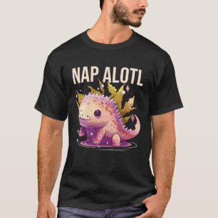 Camiseta Nap Alotl Axolotl Amphibian Peixe Andando Mexicano