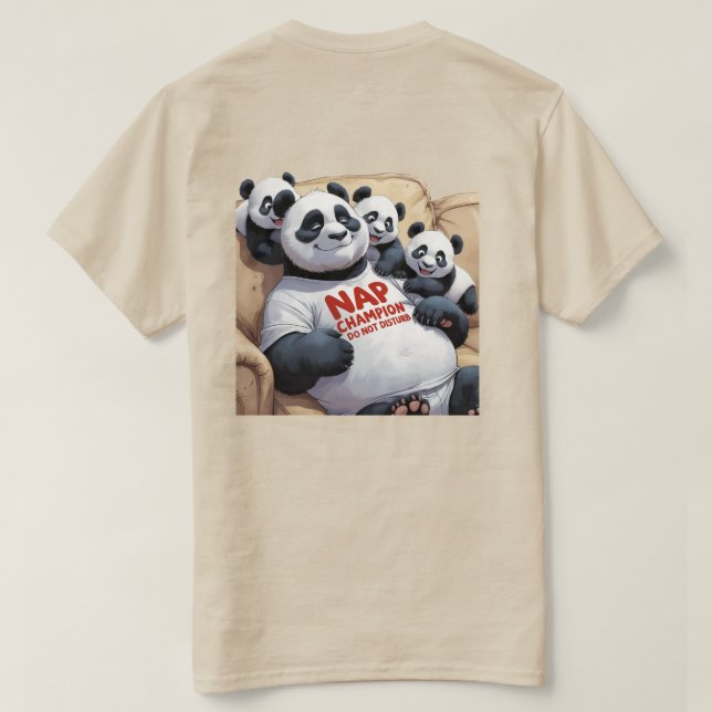 Camiseta Nap Champion - Engraçado Pai Panda Sleep T-Shirt (Verso do Design)