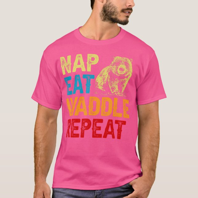 Camiseta Nap Eat Waddle Wombat Proprietário de animais aust (Frente)