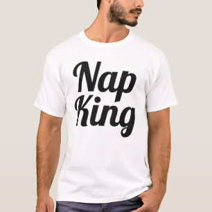 Camiseta Nap King Boy Black and White Slogan Baby Bodydress