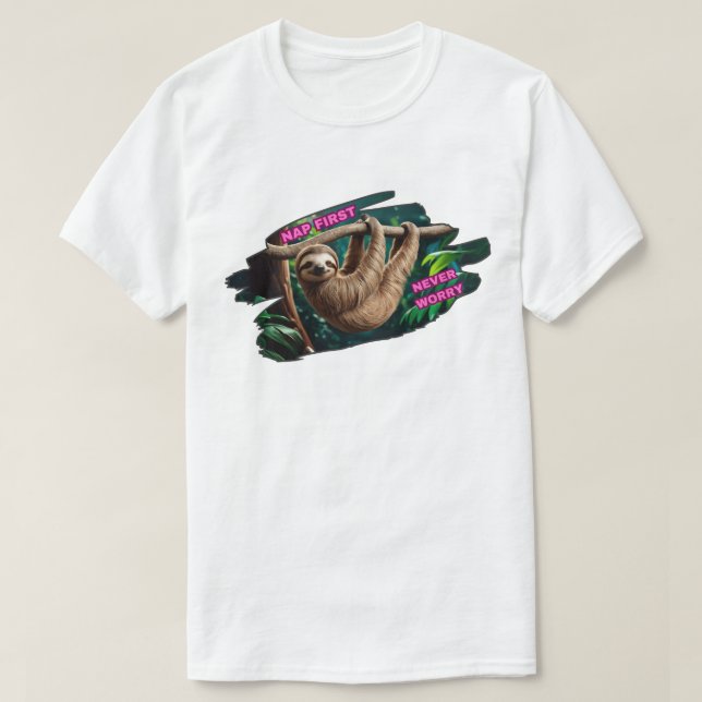 Camiseta Nap Primeiro Nunca Se Preocupe Com A Lama (Frente do Design)