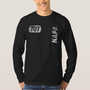 Camiseta Napa Califórnia 707 Código de Área Vintage Retro