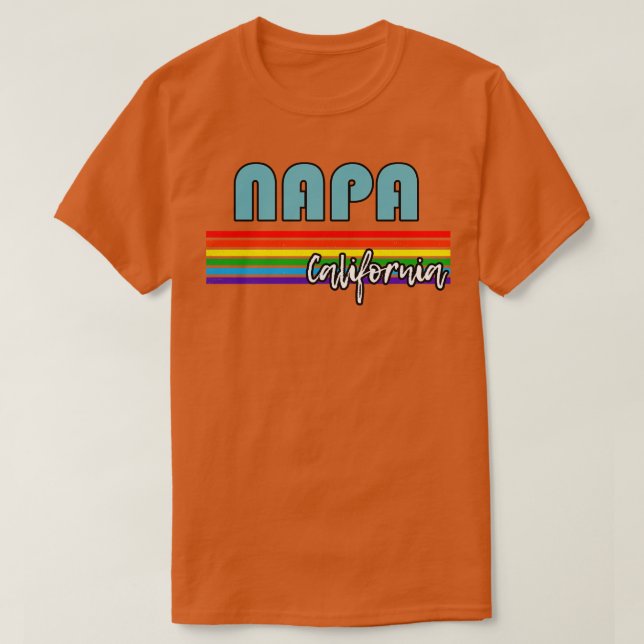 Camiseta Napa Califórnia Orgulho Napa Oferta LGBT Apoio LGB (Frente do Design)