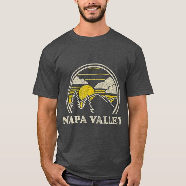 Camiseta Napa Valley California CA Vintage Hiking (Frente)