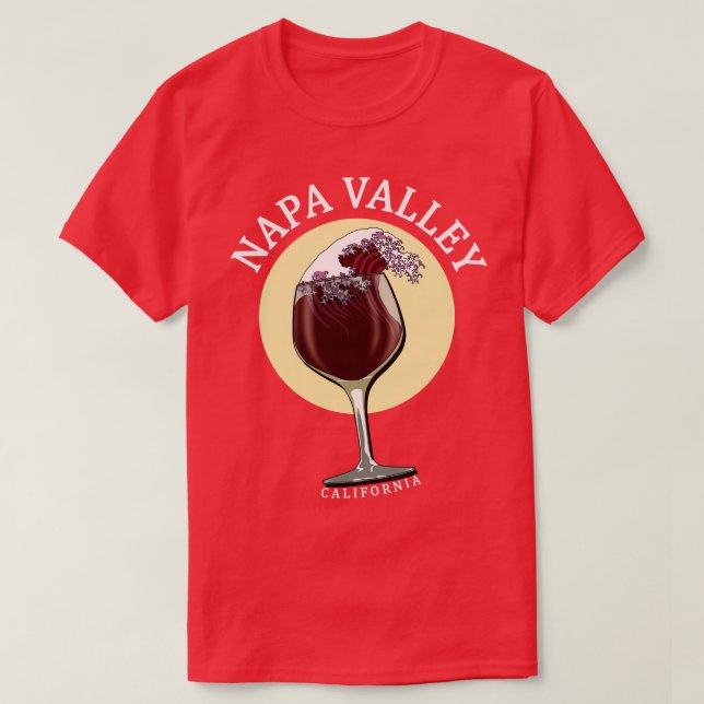 Camiseta Napa Valley California Wine (Frente do Design)