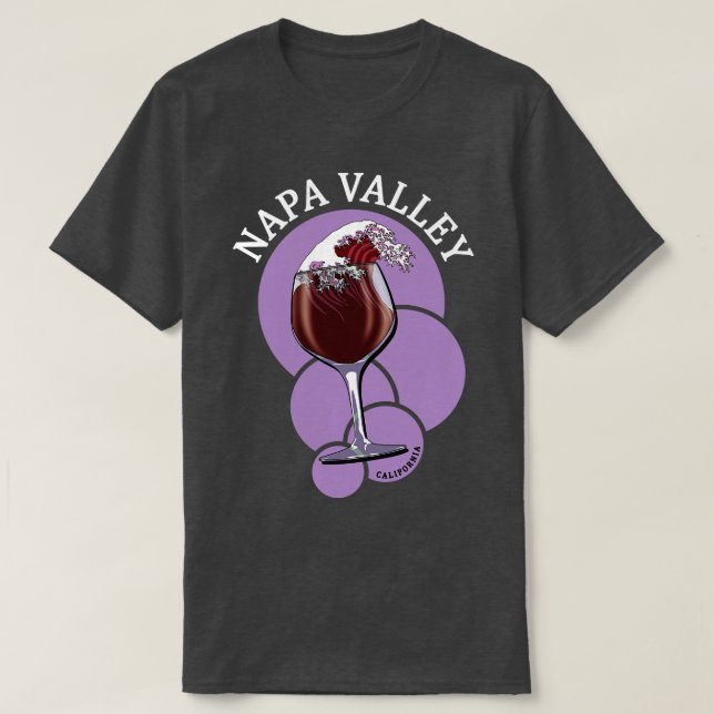 Camiseta Napa Valley California Wine 1 (Frente do Design)