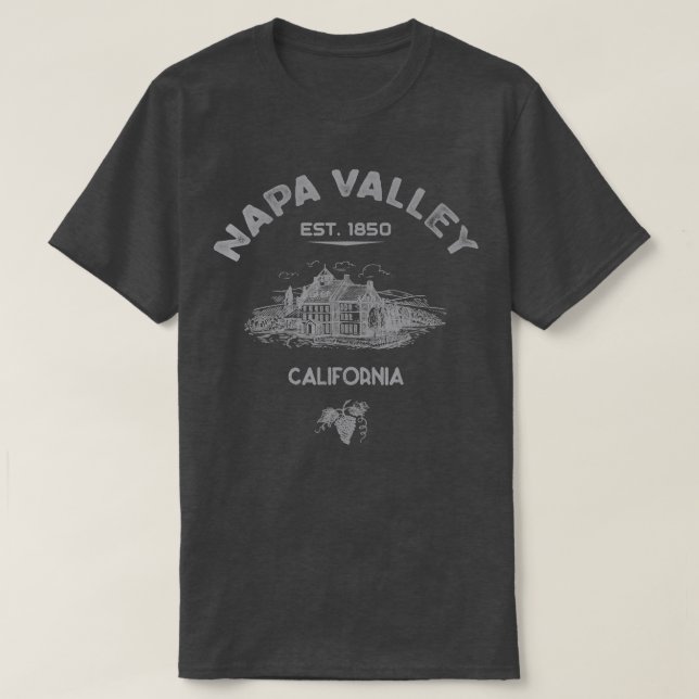 Camiseta Napa Valley California Winery Souvenir (Frente do Design)