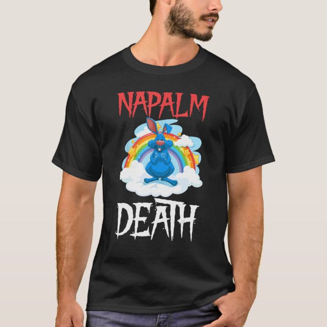 Camiseta Napalm Morte Arco Arco Coelho Pink Napalm Rabbi Mo (Frente)