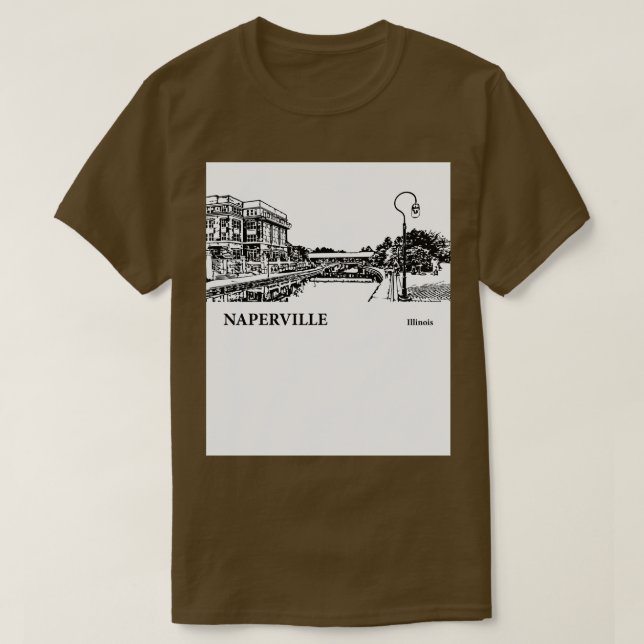 Camiseta Naperville Illinois TShirt 1 (Frente do Design)