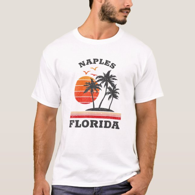 Camiseta Naples Florida Retro Souvenir Gift (Frente)