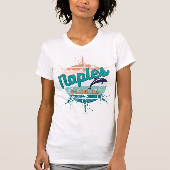 Camiseta Naples Florida Retro Vintage Explosão Sunset (Frente)