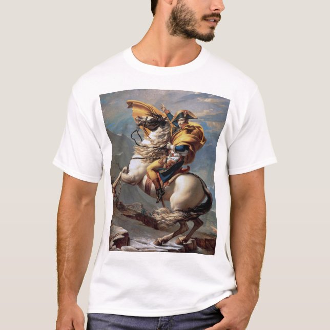 Camiseta Napoleão atravessando os Alpes, Jacques-Louis Davi (Frente)