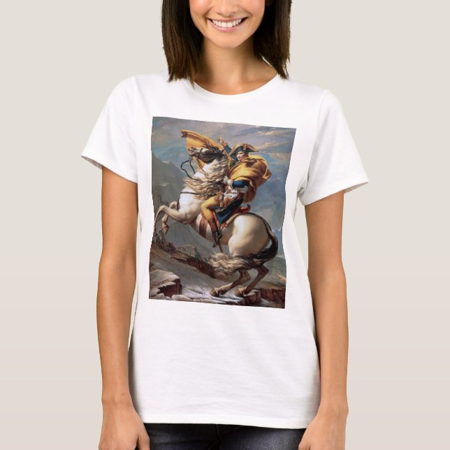 Camiseta Napoleão atravessando os Alpes, Jacques-Louis Davi (Frente)