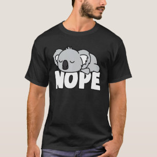 Camiseta Napoleão Koala Tee Engraçado Nope Animais Preguiço