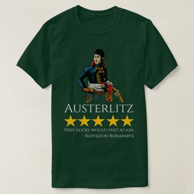 Camiseta Napoleon Bonaparte Austerlitz - Memória da Históri (Frente do Design)