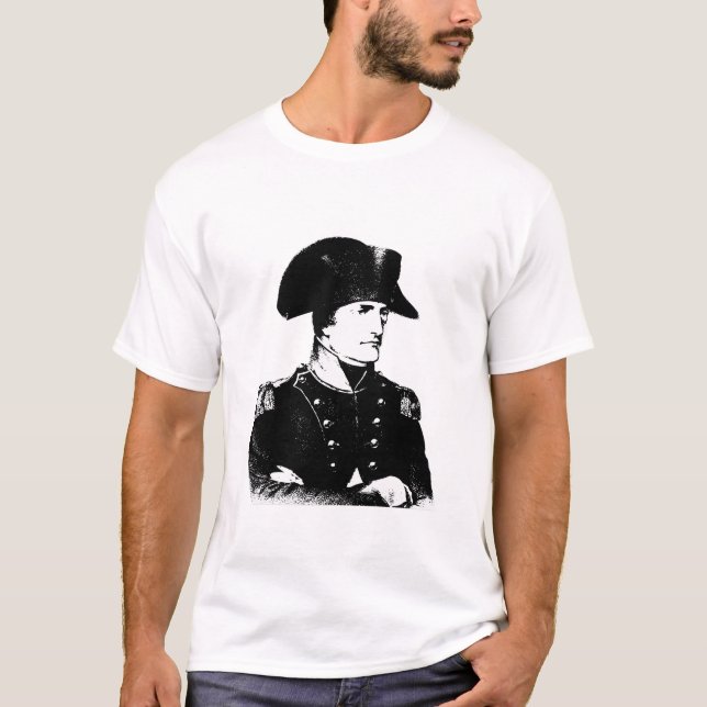 Camiseta Napoleon Bonaparte -- Preto e branco (Frente)