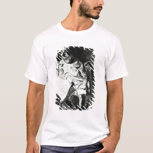 Camiseta Napoleon que estuda seus mapas pelo lamplight, (Frente)