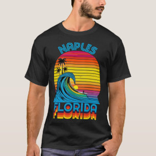 Camiseta Nápoles Florida Retro Throwback Surf & Beach Souve