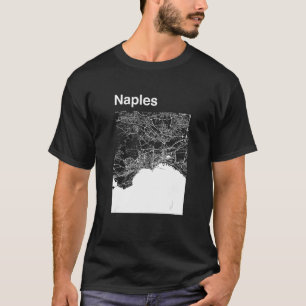 Camiseta Nápoles Itália - Mapa Gráfico de Cidade Clássica