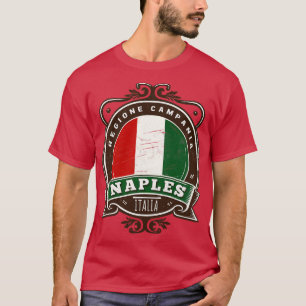 Camiseta Nápoles Itália Retro Região Italiana Design