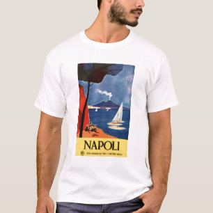Camiseta Nápoles NAPOLI ITÁLIA Vintage Cidade Costeira It