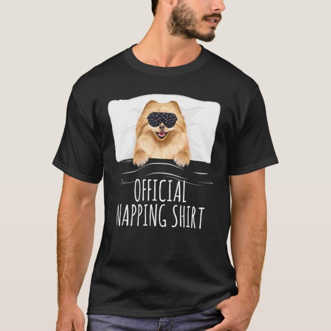 Camiseta Nápoles Oficial da Pomerânia de Máscara de Sono Pr (Frente)