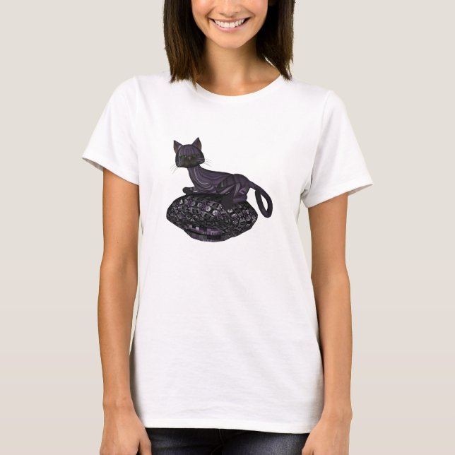 Camiseta Nápoles para Gatos Roxos (Frente)