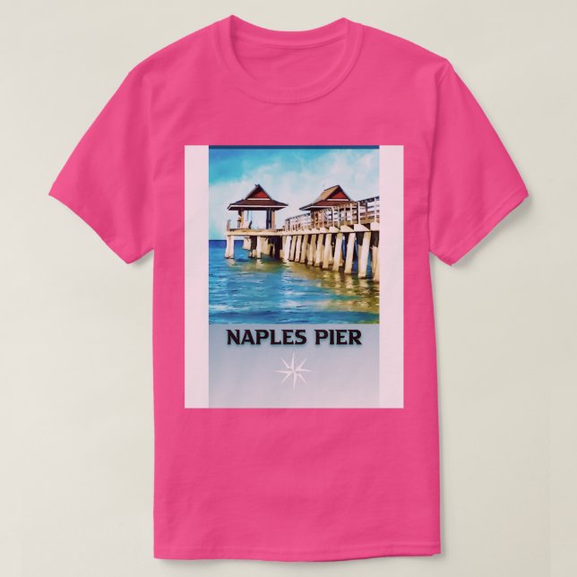 Camiseta Nápoles Pier Viagem Florida (Frente do Design)