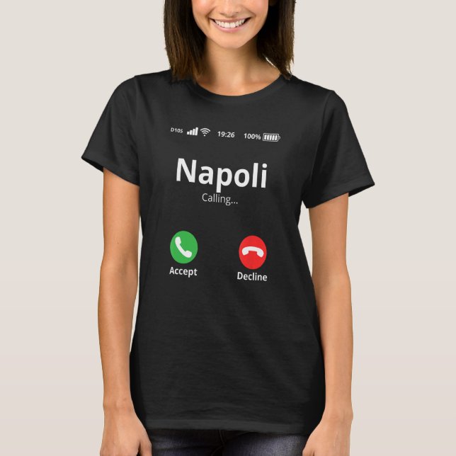 Camiseta Napoli está chamando os fãs (Frente)
