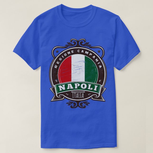 Camiseta Napoli Itália Retro Região Italiana Design 2 (Frente do Design)